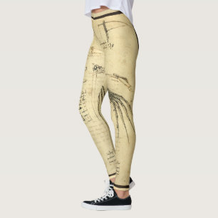 Leonardo da Vincis Vinge på flygande Maskin Sketch Leggings