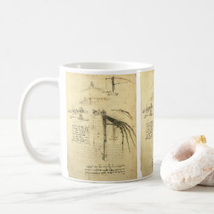 Leonardo da Vincis vinge på flygmasksenskiss Kaffemugg