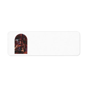 Leonardo da Vinci's Virgin (Madonna) i Sten Returadress Etikett