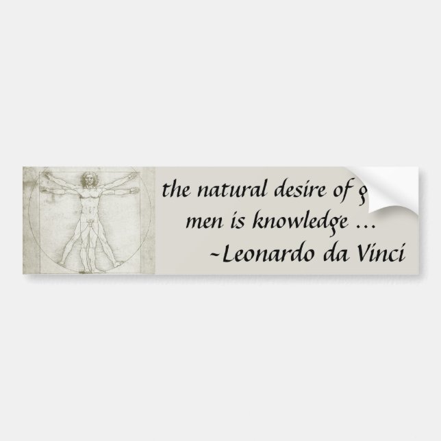 Leonardo da Vinci's Vitruvian Man Bildekal (Framsidan)
