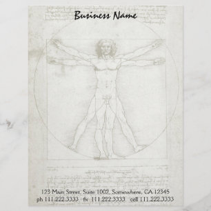 Leonardo da Vinci's Vitruvian Man Brevhuvud