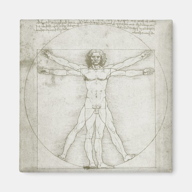 Leonardo da Vinci's Vitruvian Man Magnet (Framsidan)