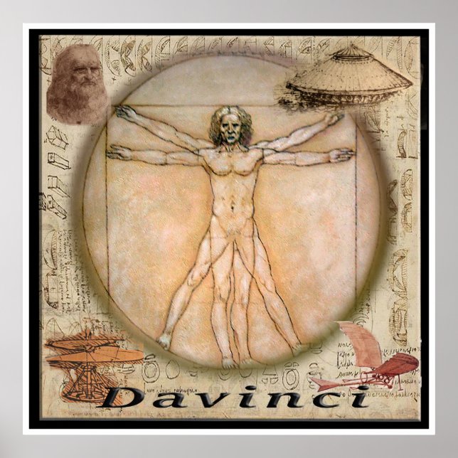 Leonardo Davinci poster (Framsidan)