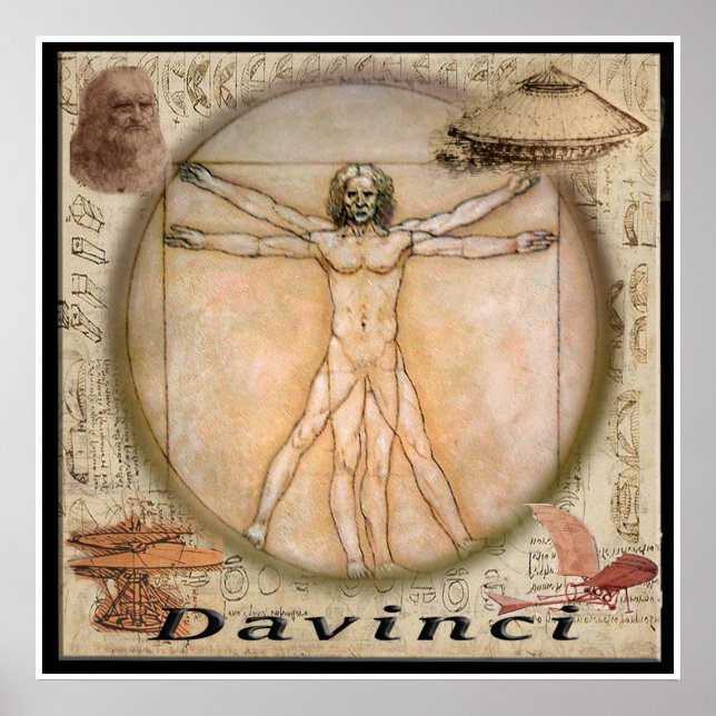 Leonardo Davinci poster (Framsidan)
