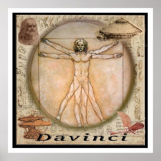 Leonardo Davinci poster (Framsidan)
