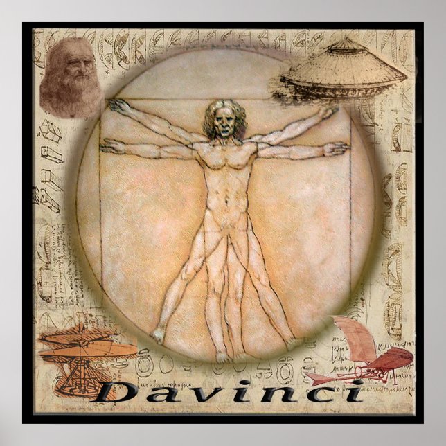 Leonardo Davinci poster (Framsidan)