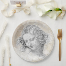 Leonardo DaVinci Skiss Leda Pergament Elegant Kons
