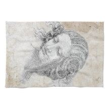 Leonardo DaVinci Skiss Leda Pergament Elegant Kons