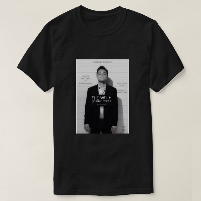 Leonardo Di Caprio - The Wolf of Wall Street T Shirt (Design framsida)
