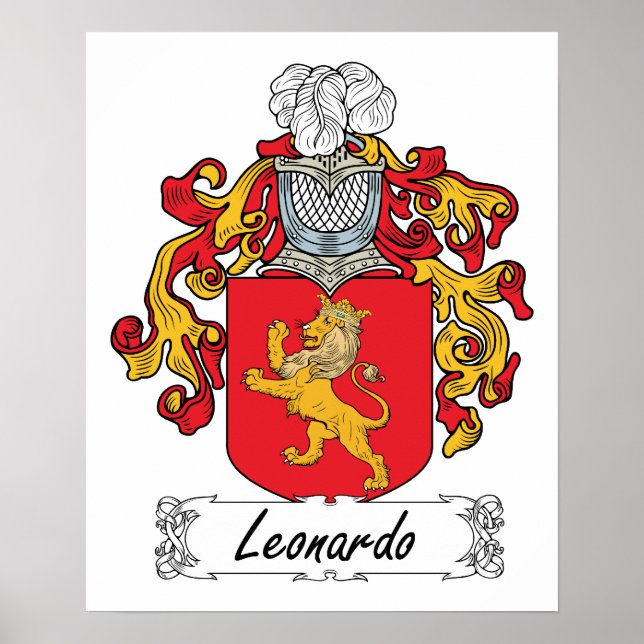 Leonardo Family Crest Poster (Framsidan)