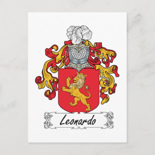 Leonardo Family Crest Vykort