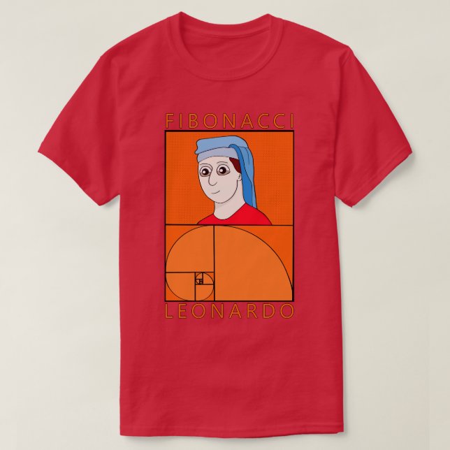 Leonardo Fibonacci T Shirt (Design framsida)