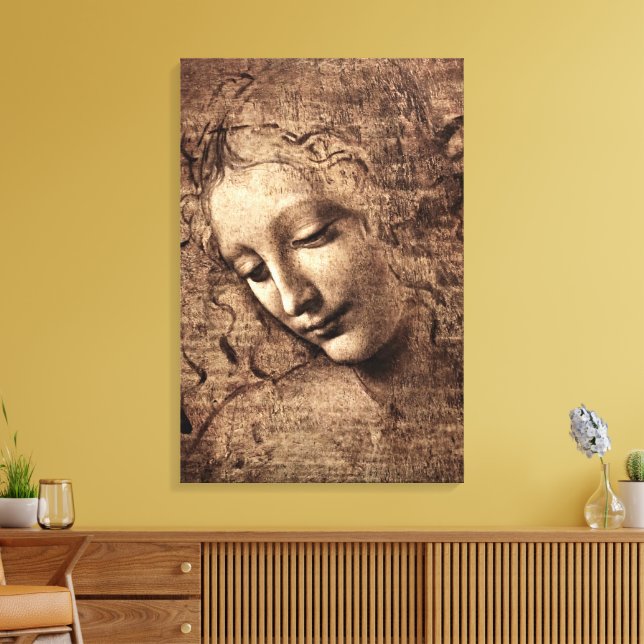 Leonardo La Scapigliata Renässans Duk Konst Canvastryck (Insitu (Vardagsrum))
