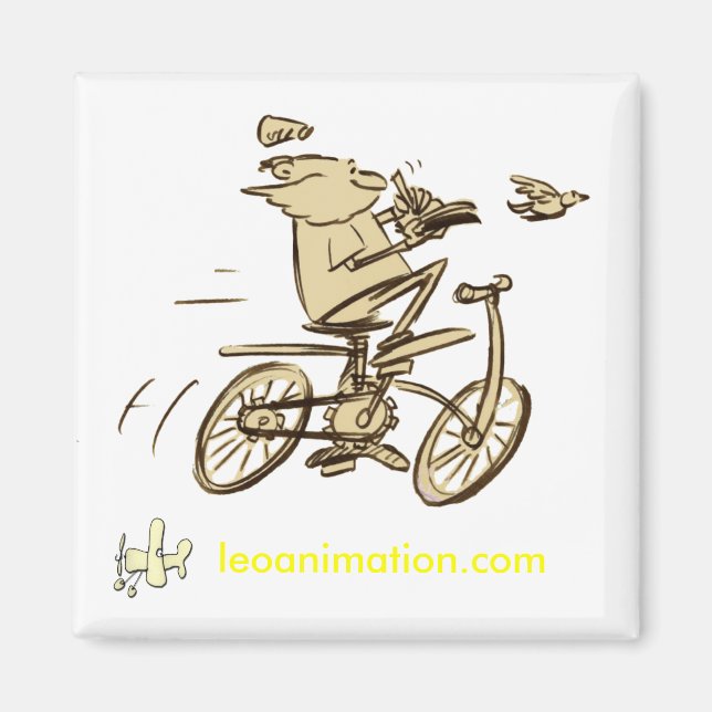 Leonardo - magnet-kvadrat magnet (Framsidan)