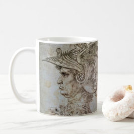 Leonardo’s hjälmförsedde krigare  kaffemugg