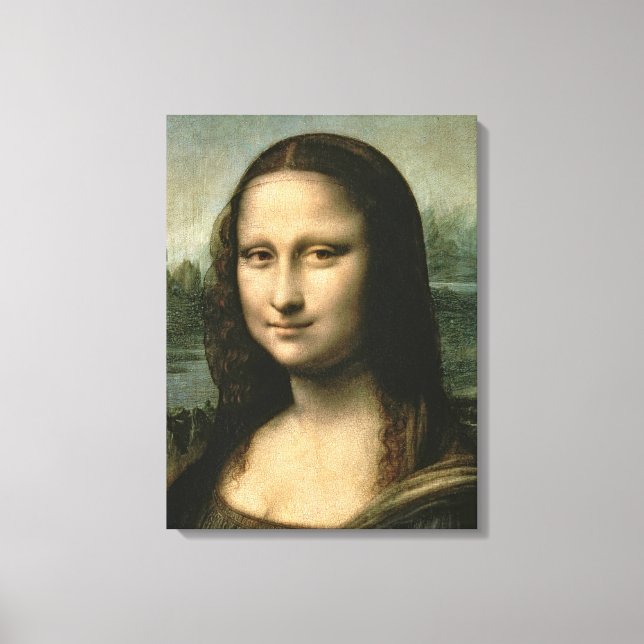 Leonardo Vinci | Mona Lisa, c.1503-6 Canvastryck (Framsida)