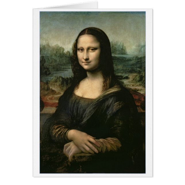 Leonardo Vinci | Mona Lisa, c.1503-6 Hälsningskort (Framsidan)