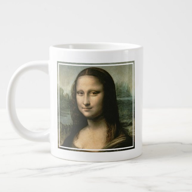 Leonardo Vinci | Mona Lisa, c.1503-6 Jumbo Mugg (Vänster)