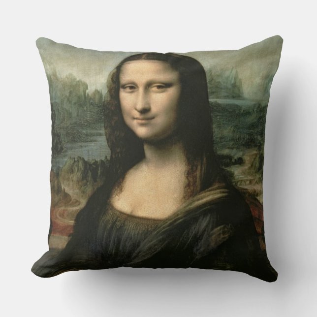 Leonardo Vinci | Mona Lisa, c.1503-6 Kudde (Framsida)