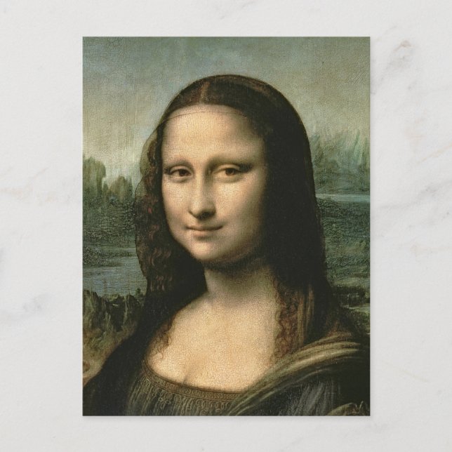 Leonardo Vinci | Mona Lisa, c.1503-6 Vykort (Framsida)