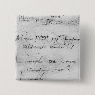 Leonardos Da Vinci handskrift Knapp