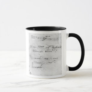 Leonardos Da Vinci handskrift Mugg