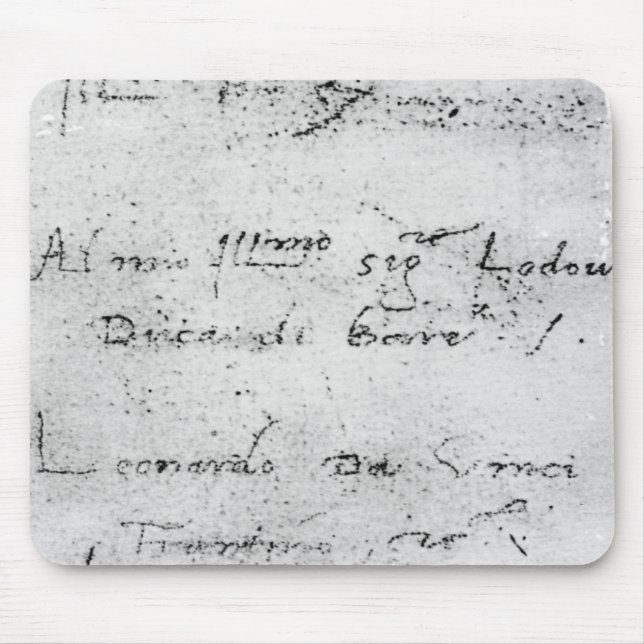 Leonardos Da Vinci handskrift Musmatta (Framsidan)