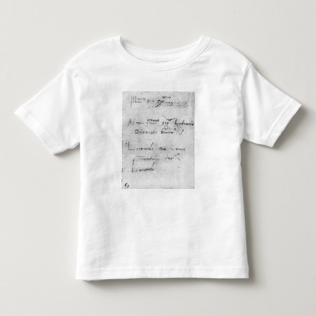 Leonardos Da Vinci handskrift Tröja (Framsida)