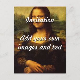 Leonardos Da Vinci Mona Lisa Inbjudningar