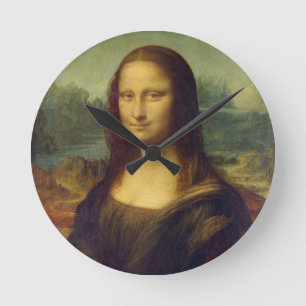 Leonardos Da Vinci Mona Lisa Rund Klocka