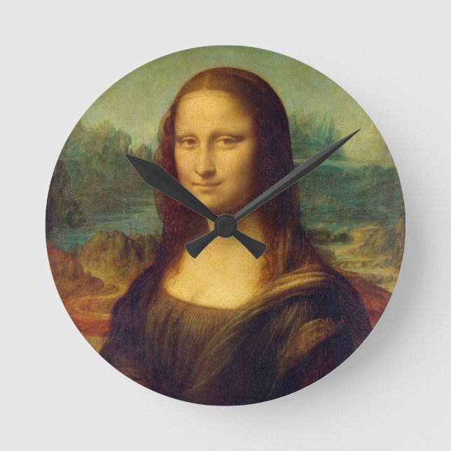 Leonardos Da Vinci Mona Lisa Rund Klocka (Framsida)