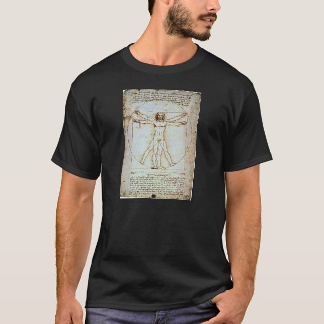 Leonardos Da Vinci Vitruvian man Tee (Framsida)