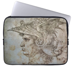 Leonardo's Helmeted Warrior Electronics Bag Laptop Fodral