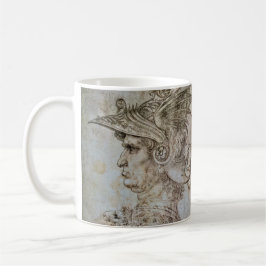 Leonardo's Helmeted Warrior Kaffemugg