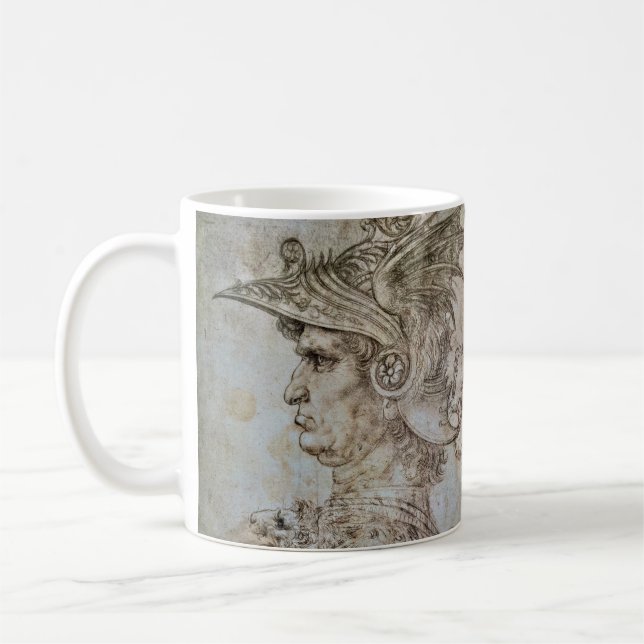 Leonardo's Helmeted Warrior Kaffemugg (Vänster)