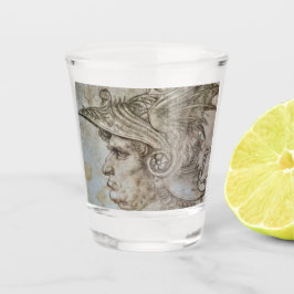 Leonardo's Helmeted Warrior Shot Glass