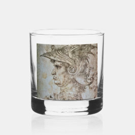 Leonardo's Helmeted Warrior Whiskey Glass
