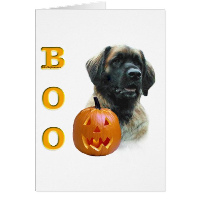 Leonberger Boo Hälsningskort (Framsidan)