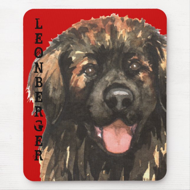 Leonberger Färg Block Musmatta (Framsidan)