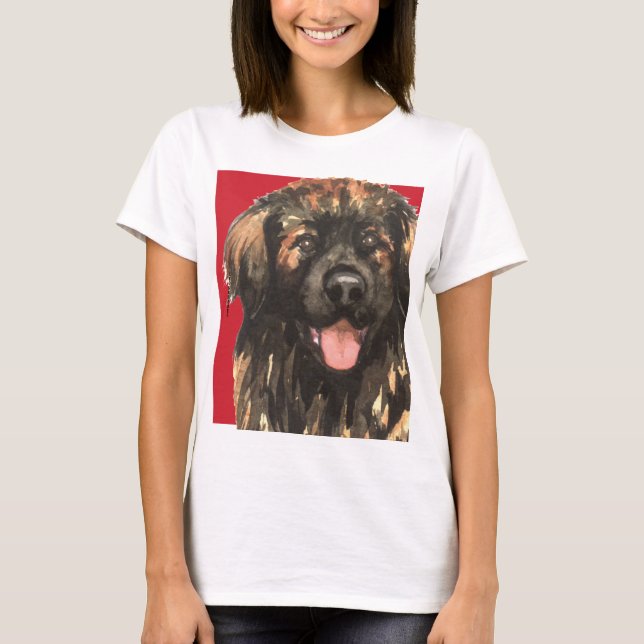 Leonberger Färg Block T-shirt (Framsida)