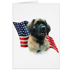 Leonberger Flagga Hälsningskort