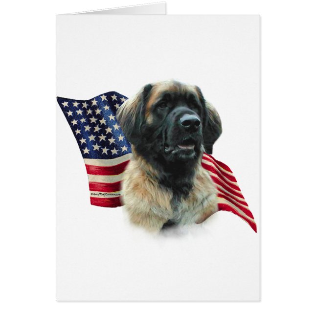 Leonberger Flagga Hälsningskort (Framsidan)