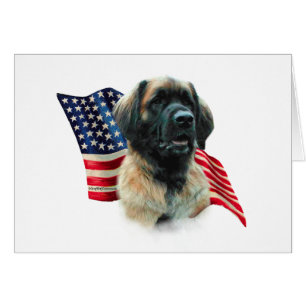 Leonberger Flagga Hälsningskort