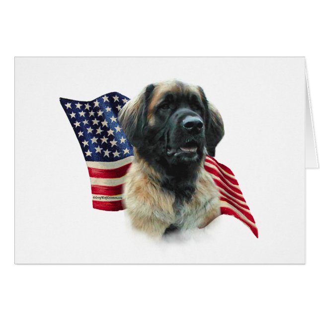 Leonberger Flagga Hälsningskort (Framsidan Horizontal)