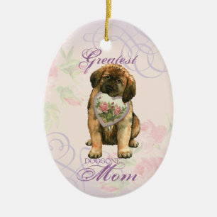 Leonberger Heart Mamma Ceramic Ornament