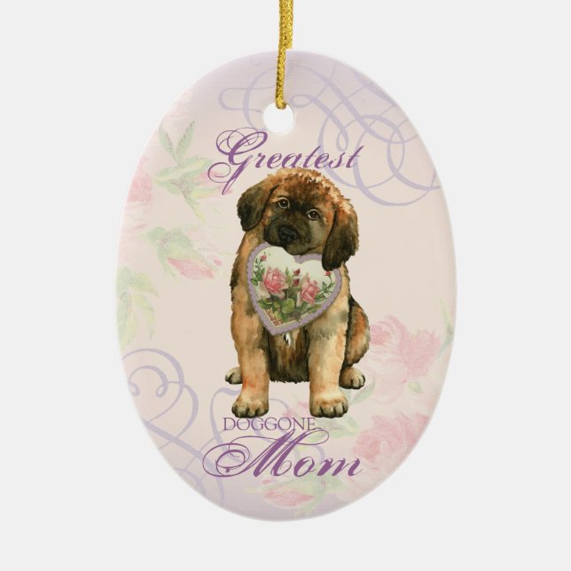Leonberger Heart Mamma Ceramic Ornament (Framsidan)