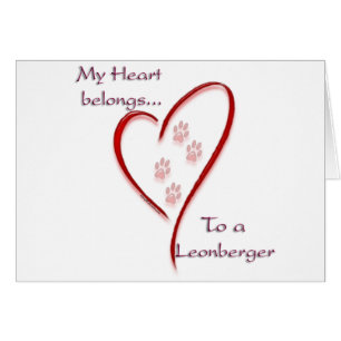 Leonberger Heart-Tillhören Hälsningskort