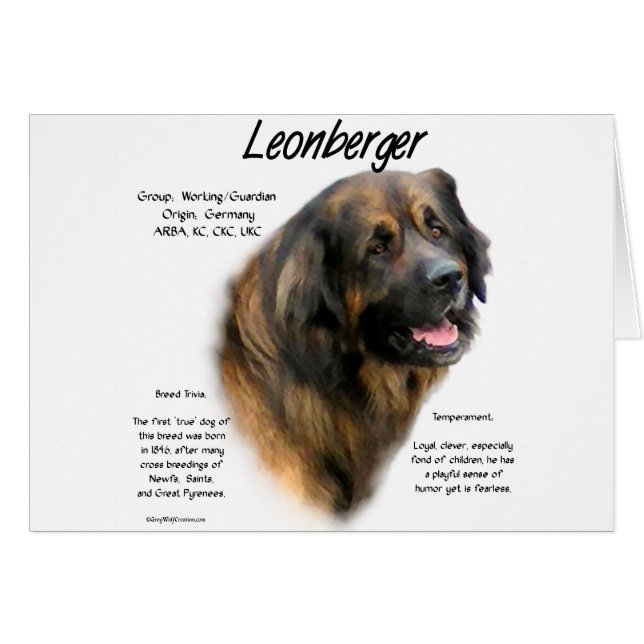 Leonberger-historikdesign Hälsningskort (Framsidan Horizontal)