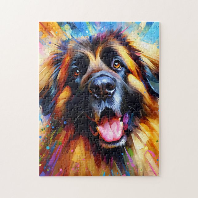 Leonberger Hund Akryltryck Hundälskare Present Pussel (Vertikal)