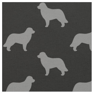 Leonberger Hund aveln Silhouettes Patterned Tyg